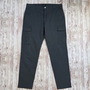 Dockers Slim Fit Tapered Cargo Pants Men's Dark Gray sz 33 x 32 Smart 360 Flex